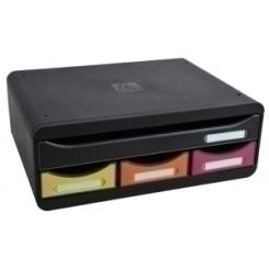 Exacompta Modulo Exacompta Toolbox Mini 4 Cajones Colores Negro/Arlequin