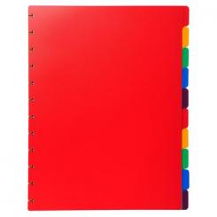 Exacompta Separadores para carpetas de fundas amovibles Nº de separadores 10 A4 Maxi 24x30,5 cm  Colores surtidos