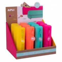 APLI Expositor Estuche Silicona/So Fluo Redondo 12U