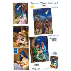 Expositor 50 Christmas Postales Tarjetas Clásicos Navidad