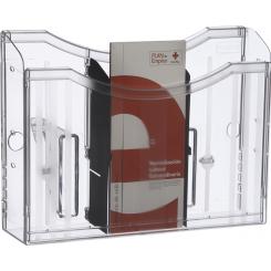 Expositor mural Archiplay Archivo 2000 1 compartimento A4 horizontal ( 2 separadores )  35x325x215 mm cristal transparente