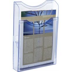 Expositor mural Archiplay Archivo 2000 1 compartimento A4 vertical  35x235x300 mm azul transparente
