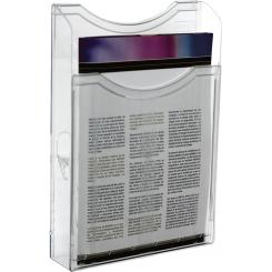 Expositor mural Archiplay Archivo 2000 1 compartimento A4 vertical  35x235x300 mm cristal transparente