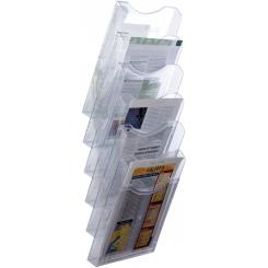 Expositor mural Archiplay Archivo 2000 6 compartimentos A4 vertical  190x235x685 mm cristal transparente