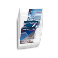 Expositor Mural CEP De Pared con 5 Compartimentos Transparente Y Blanco 580X122X350mm