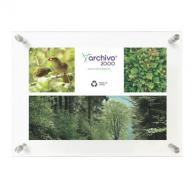 Expositor mural sostenible ARCHIVO 2000 Green Display Premium con separadores embellecedores A4 formato vertical / horizontalAcrílico reciclado y reciclable ultra transparente