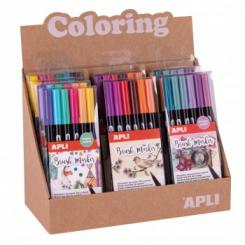 APLI Expositor Set Rotulador Pincel 10U