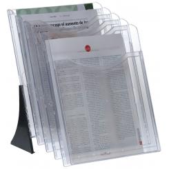 Expositor sobremesa Archiplay Archivo 2000 5 compartimentos A4 vertical   265X240X330 cristal transparente