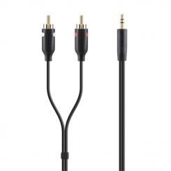 BELKIN F3Y116BT5M cable de audio 5 m 2 x RCA 3,5mm Negro