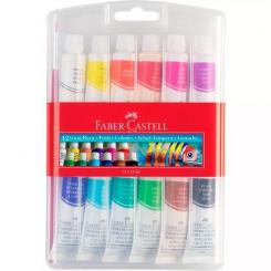 FABER-CASTELL Estuche 12 Témperas En Tubos De 12Ml Colores Surtidos