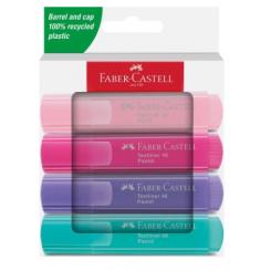 FABER CASTELL Estuche 4 marcadores Textliner Pastel