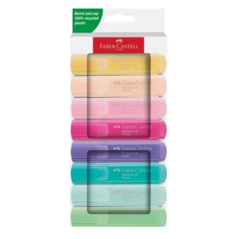 FABER CASTELL Estuche 8 marcadores Textliner 46 Pastel