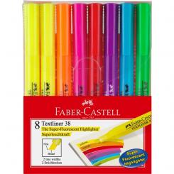 FABER CASTELL MARCADORES FLUORESCENTES TEXTLINER 38 ESTUCHE DE 8 C/SURTIDOS