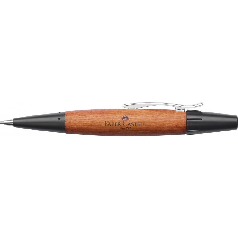 FABER-CASTELL Portaminas e-motion en madera 1,4mm, color marrón y negro