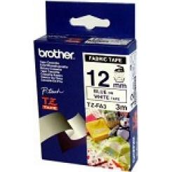 BROTHER Fabric Labelling Tape - 12mm, Blue/White cinta para impresora de etiquetas TZ
