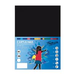 FABRISA Cartulina 180G A3 50H Negro