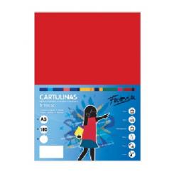 FABRISA Cartulina 180G A3 50H Rojo