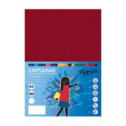 FABRISA Cartulina 180G A3 50H Rojo Oscuro