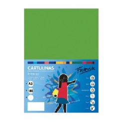 FABRISA Cartulina 180G A3 50H Verde Fuerte