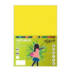 FABRISA Cartulina 180G A4 250H Amarillo Fluor