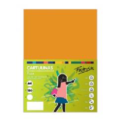 FABRISA Cartulina 180G A4 250H Naranja Fluor