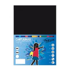FABRISA Cartulina 180G A4 250H Negro