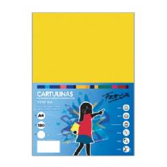 FABRISA Cartulina 180G A4 50H Amarillo Fuerte