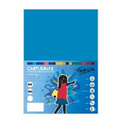 FABRISA Cartulina 180G A4 50H Azul Medio