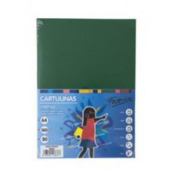 FABRISA Cartulina 180G A4 50H Verde Intenso