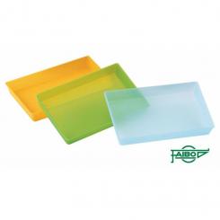 Faibo 10 Bandejas multiuso colores fluor. surtidos 230 x 145 x 30 mm.