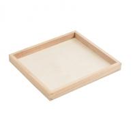 FAIBO Bandeja de madera de chopo para decorar 22 x 20 x 2 cm