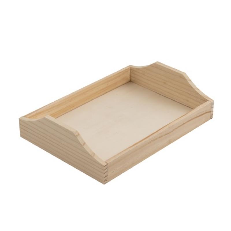 FAIBO Bandera de servir de madera de chopor para decorar 24 x 17 x 5,5 cm