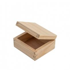 FAIBO Caja de madera para decorar, 10 x 9 x 5 cm