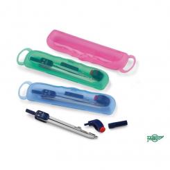 FAIBO Compás escolar con adaptador universal, longitud 133 mm, caja rosa