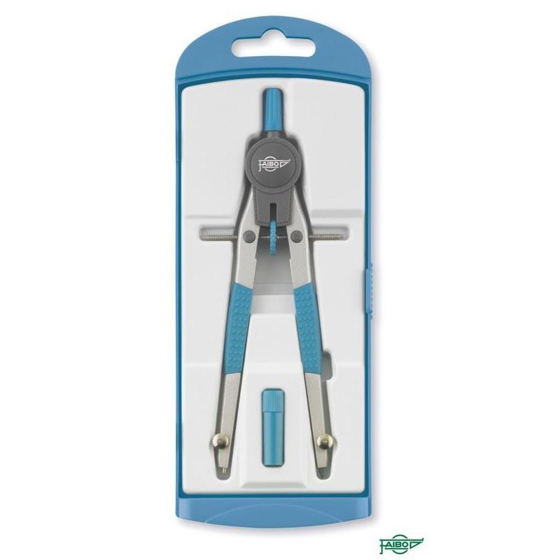 FAIBO Compás SERIE DISEÑO con bigotera, longitud 165 mm, color verde pistacho