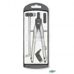 FAIBO Compás SERIE TECHNICAL2000 micrométrico con adaptador universal, brazos articulares y caja de minas, longitud 165 mm