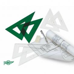 Faibo Escuadras verdes graduadas con rebote aumenta 20% 40 cm.