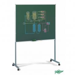 Faibo Juego soportes metálicos para pizarras con ruedas, 186 x 60