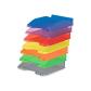 Faibo pack 10 Bandejas apilable 93 transparentes fluor. Colores Stdos.