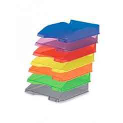 Faibo pack 10 Bandejas apilable 93 transparentes fluor. Colores Stdos.