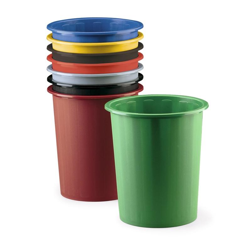 FAIBO Papelera 14L de polipropileno color gris