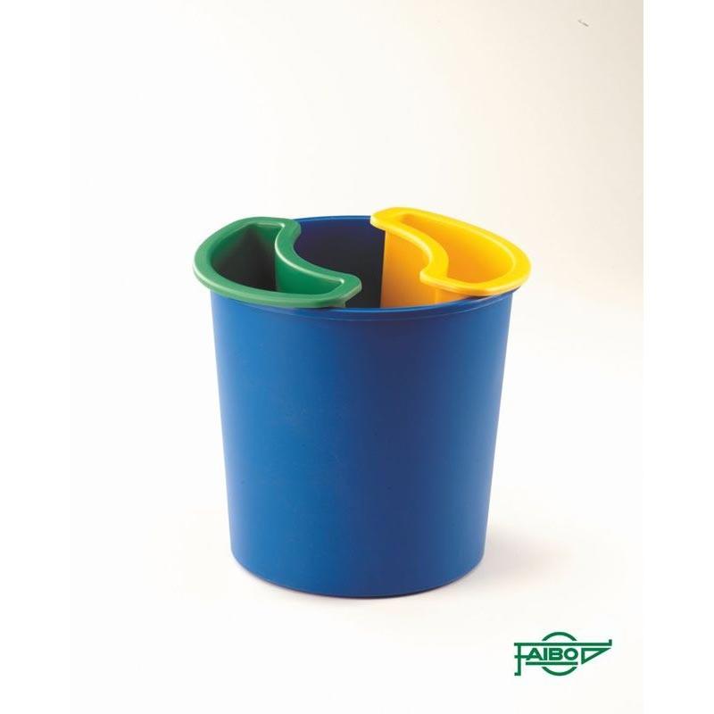 FAIBO Papelera 18L con selector de residuos fabricada en polipropileno