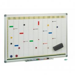 Faibo Pizarras planificación anual. Cajetín de 40 cm., 60 x 90