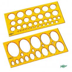 Faibo Plantilla elipses 27 x 13 cm.