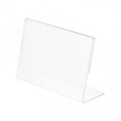 FAIBO Portacartel inclinado de sobremesa horizontal 9 x 6,5 x 3,2 cm