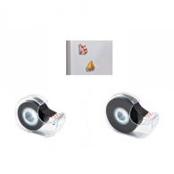 FAIBO Portarrollos de cinta adhesiva magnética negra 19 mm x 3 M