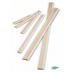 FAIBO Regla de madera con bisel blanco y graduada, 60 cm