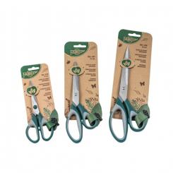 FAIBO Tijera de oficina de acero inoxidable con empuñadura soft bi-materia en blíster individual 21 cms