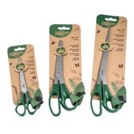 FAIBO Tijera para oficina de acero inoxidable punta roma con empuñadura de plástico en blíster individual 16 cm.