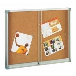 Faibo Vitrinas para anuncios, estructura de aluminio, superficie corcho, puertas metacrilato., 100 x 146
